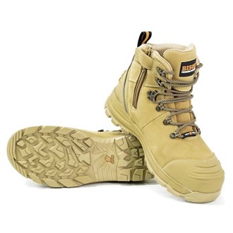 BISON KING SAFETY BOOT - ZIP SIDE TOP END COMFORT PLUS